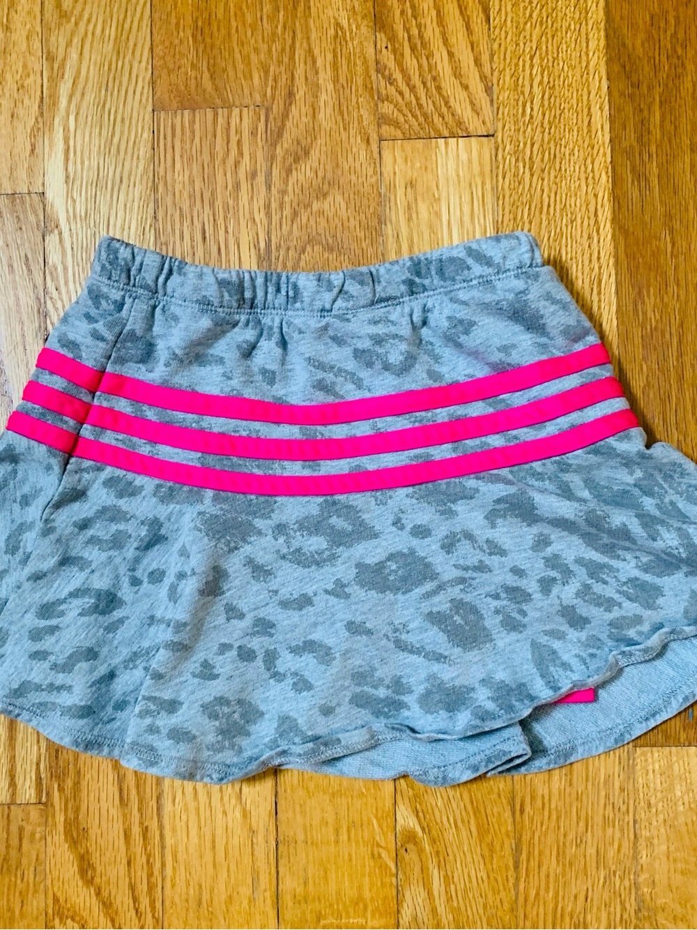 Adidas Girls Size 6 Skort Tennis Athletic Shorts / Skirt Gray & Hot Pink EUC